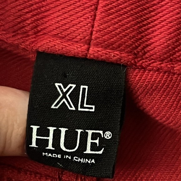 HUE red cotton spandex blend pants size XL - Picture 4 of 5